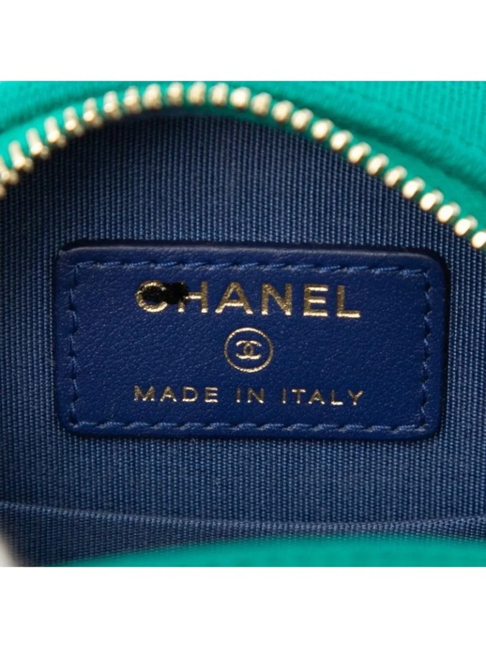 Chanel CC Logo Quilted CC Filigree Crossbody Chain Shoulder Bag Black Blue
